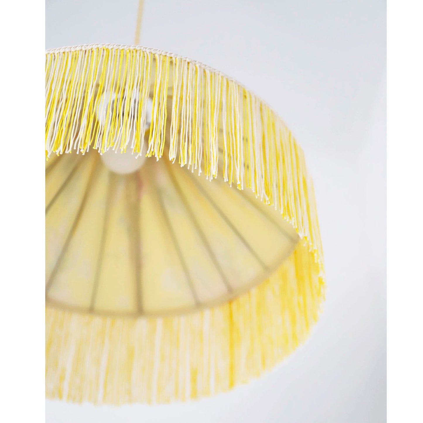 Suspension vintage évasée imprimée avec franges