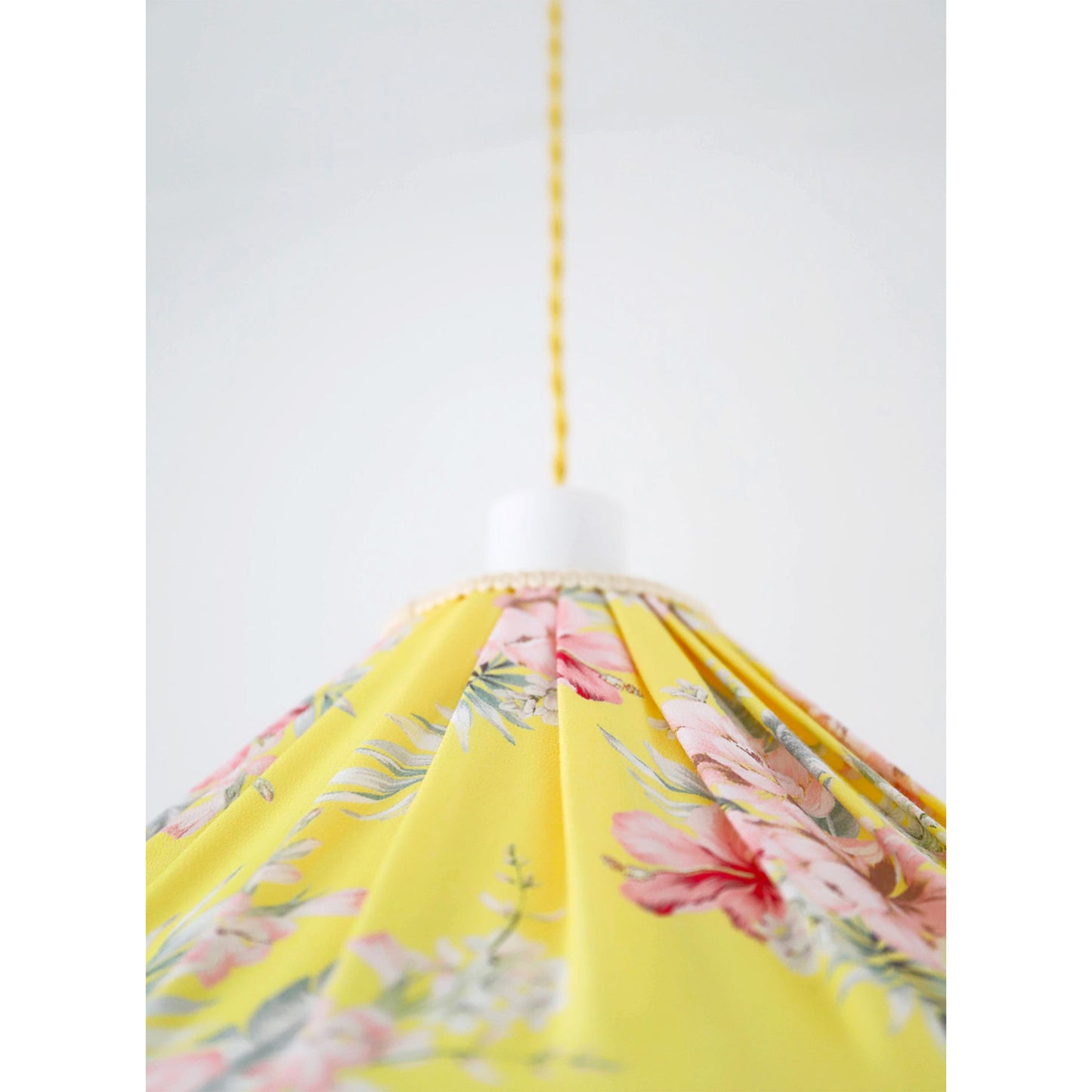 Suspension vintage évasée imprimée avec franges