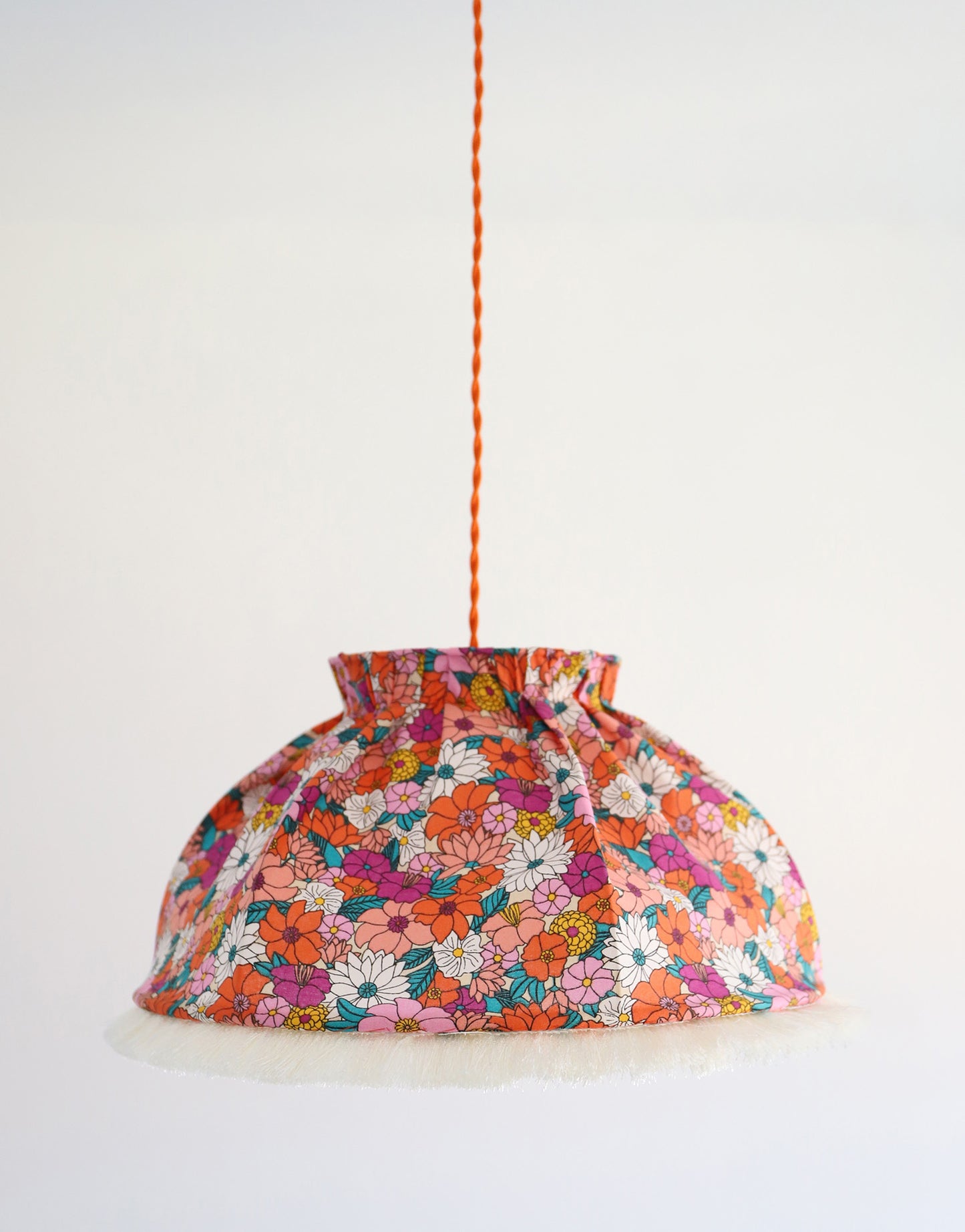 Suspension vintage imprimée fleurs '70