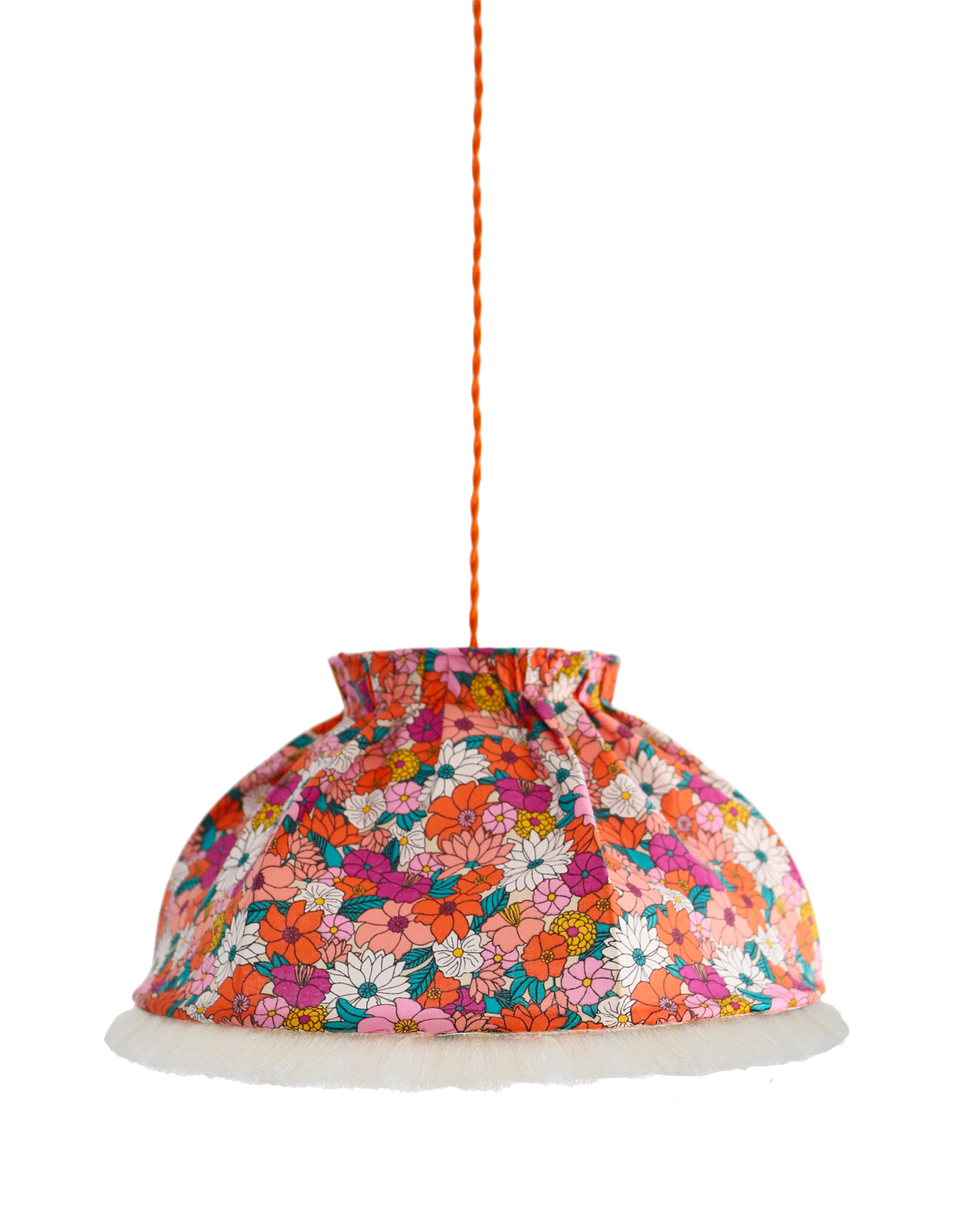 Suspension vintage imprimée fleurs '70