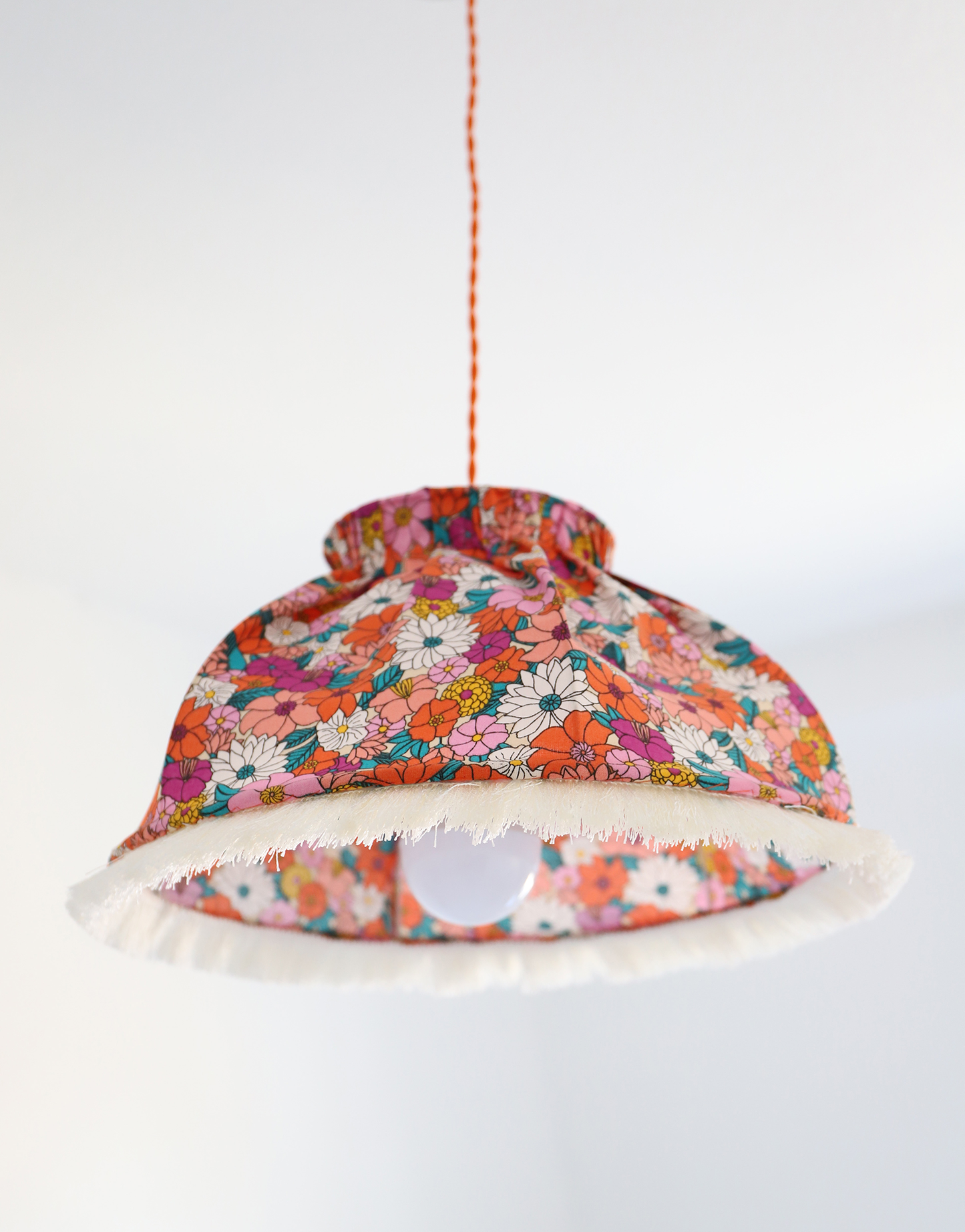 Suspension vintage imprimée fleurs '70