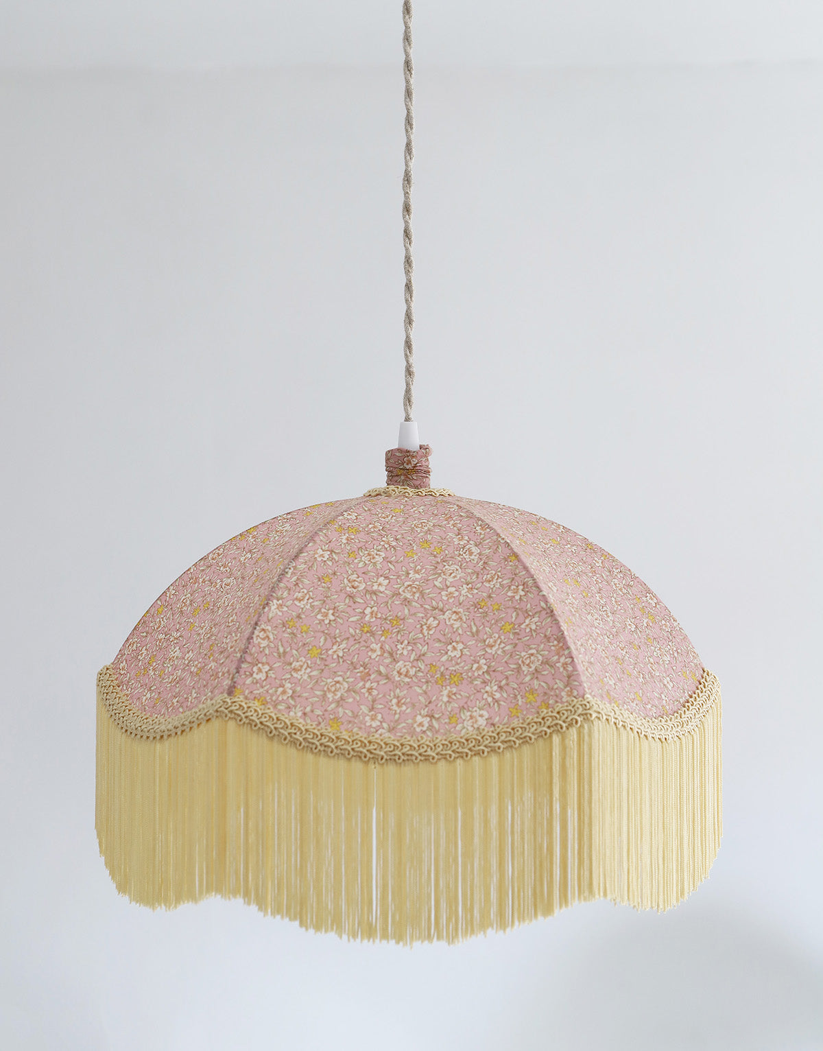 Suspension vintage parapluie imprimée avec franges