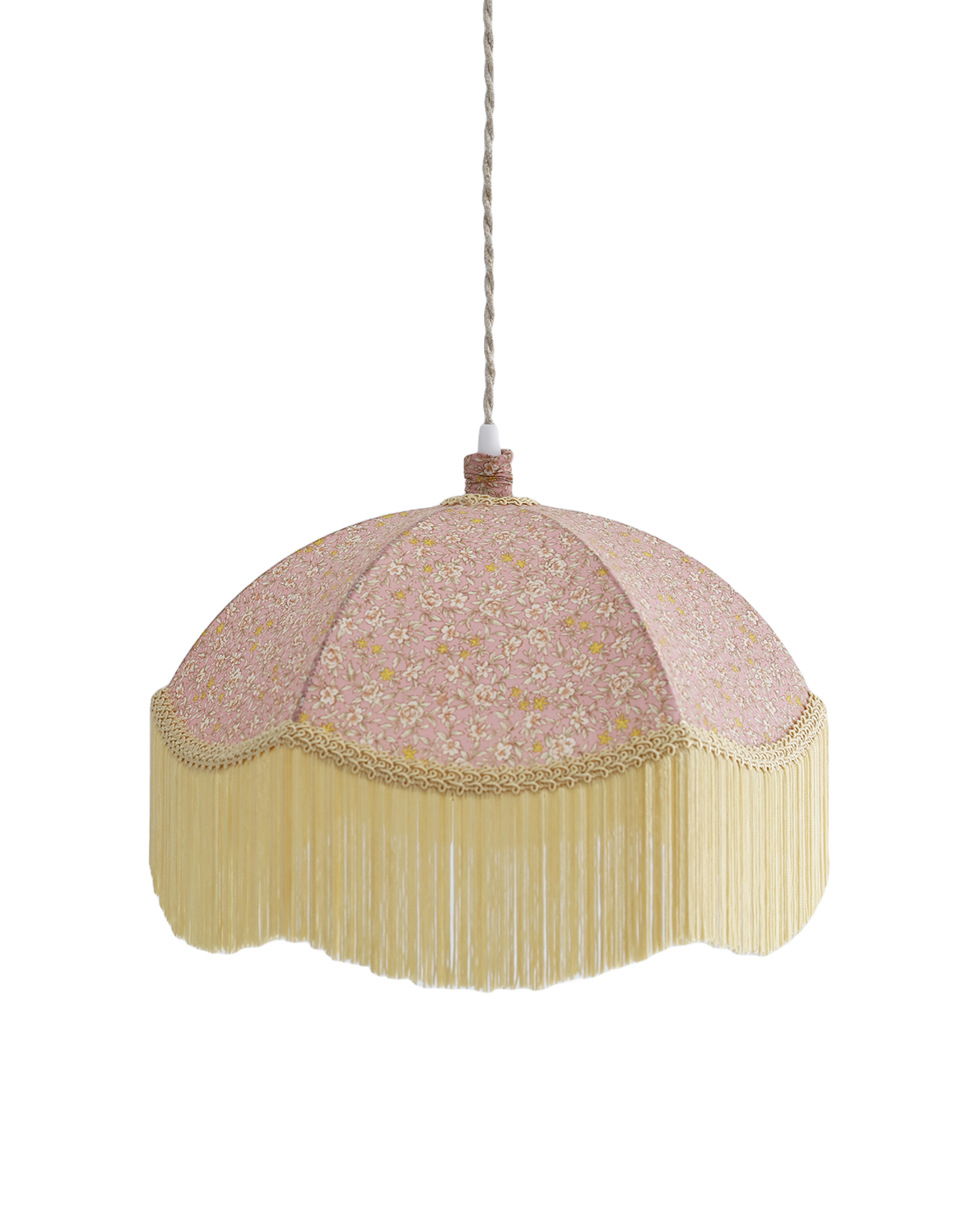 Suspension vintage parapluie imprimée avec franges