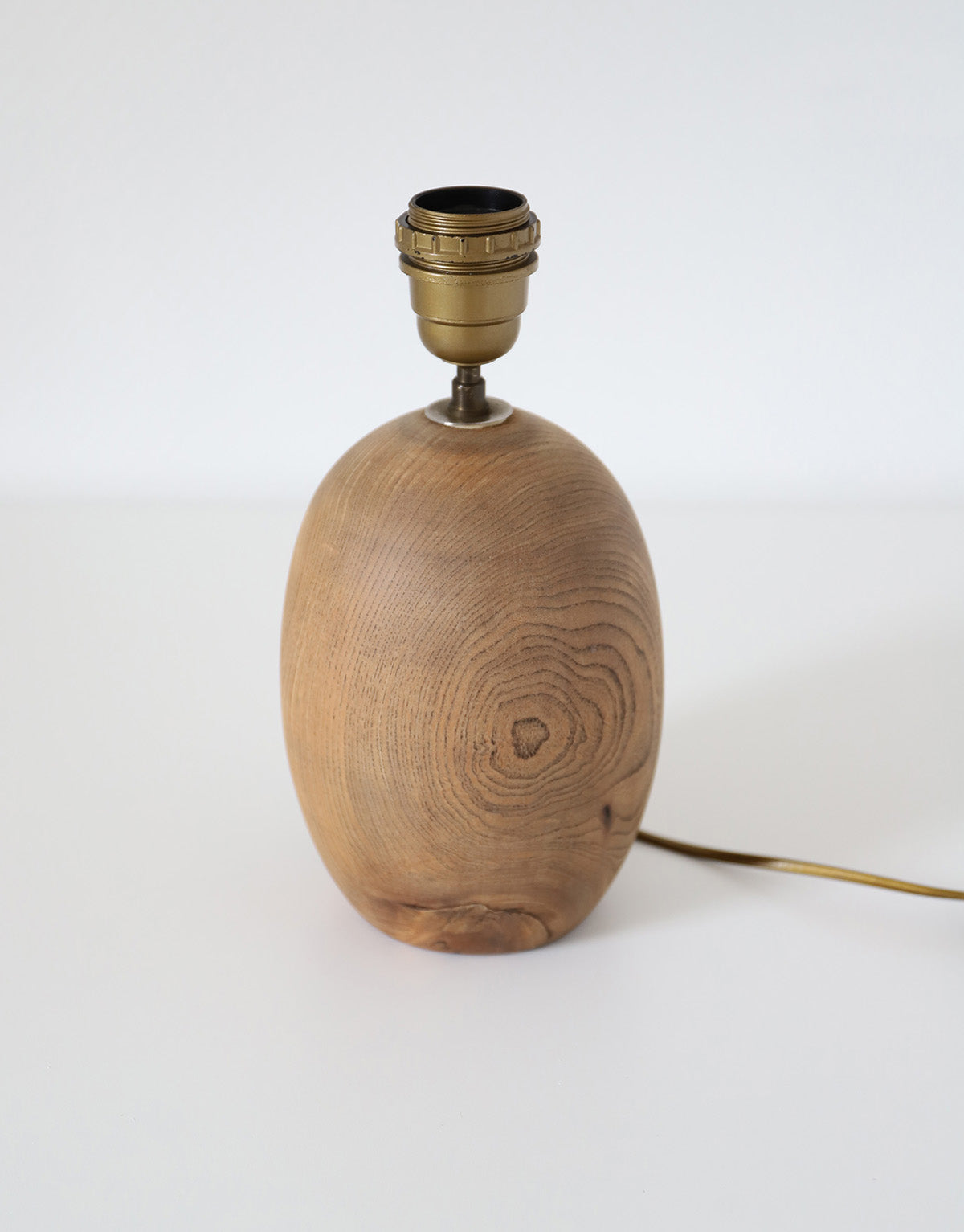 Lampe Upcyclée Mid-Century, Pied Bois et Abat-jour Jungle Florale