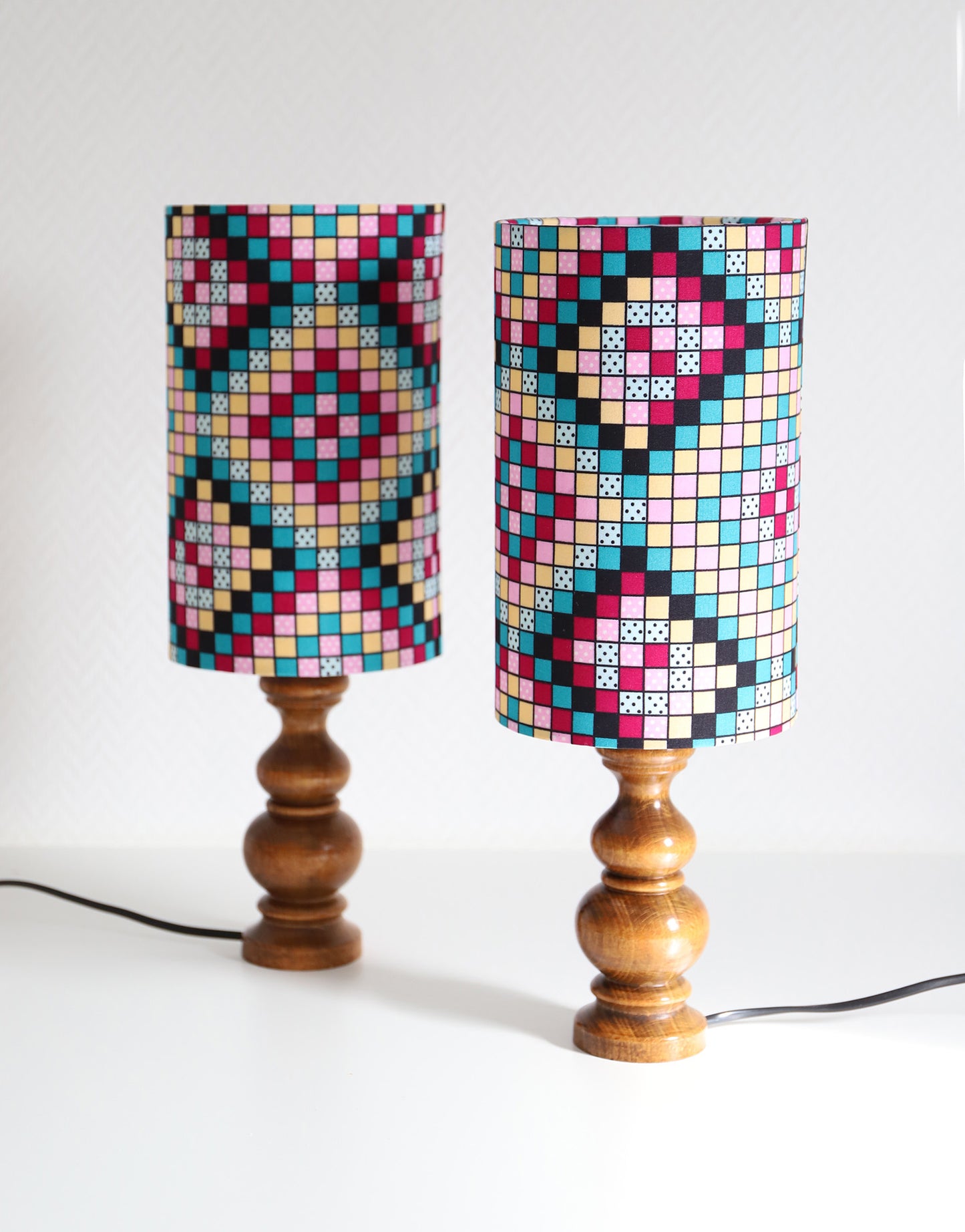 Lampes de chevet abat-jour imprimé