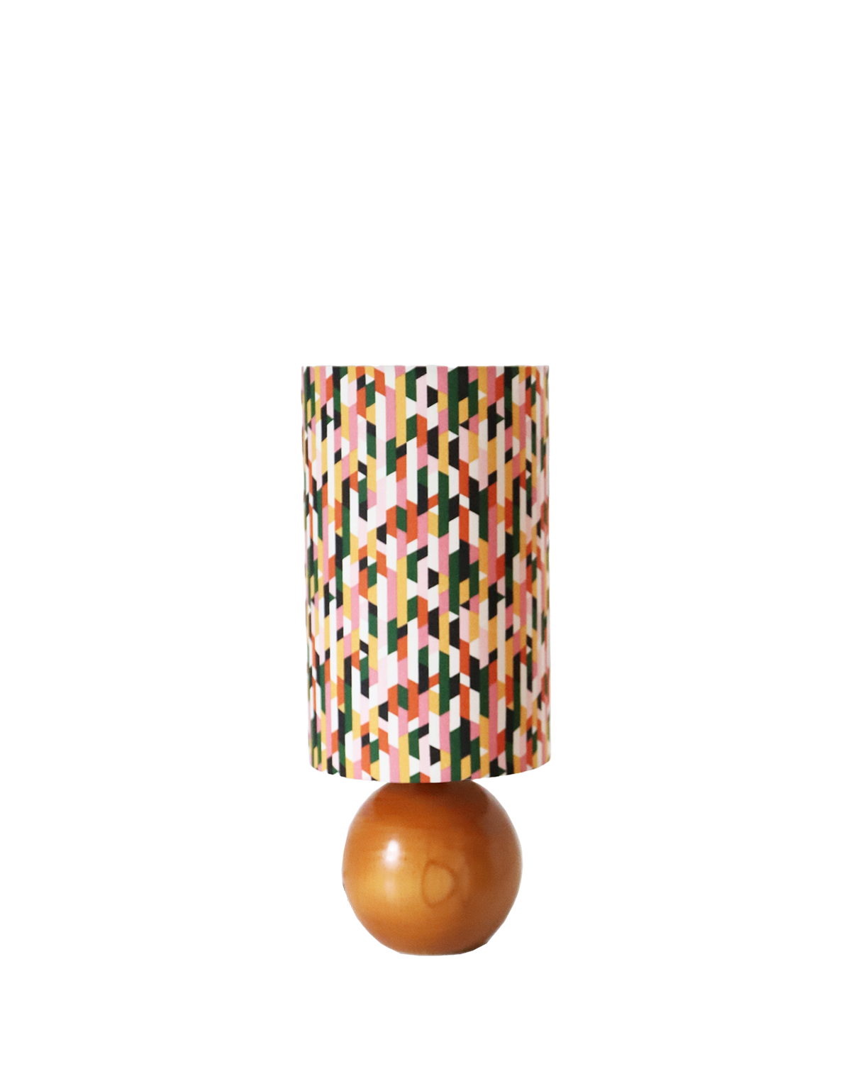 Lampes de chevet, pied bois et abat-jour imprimé