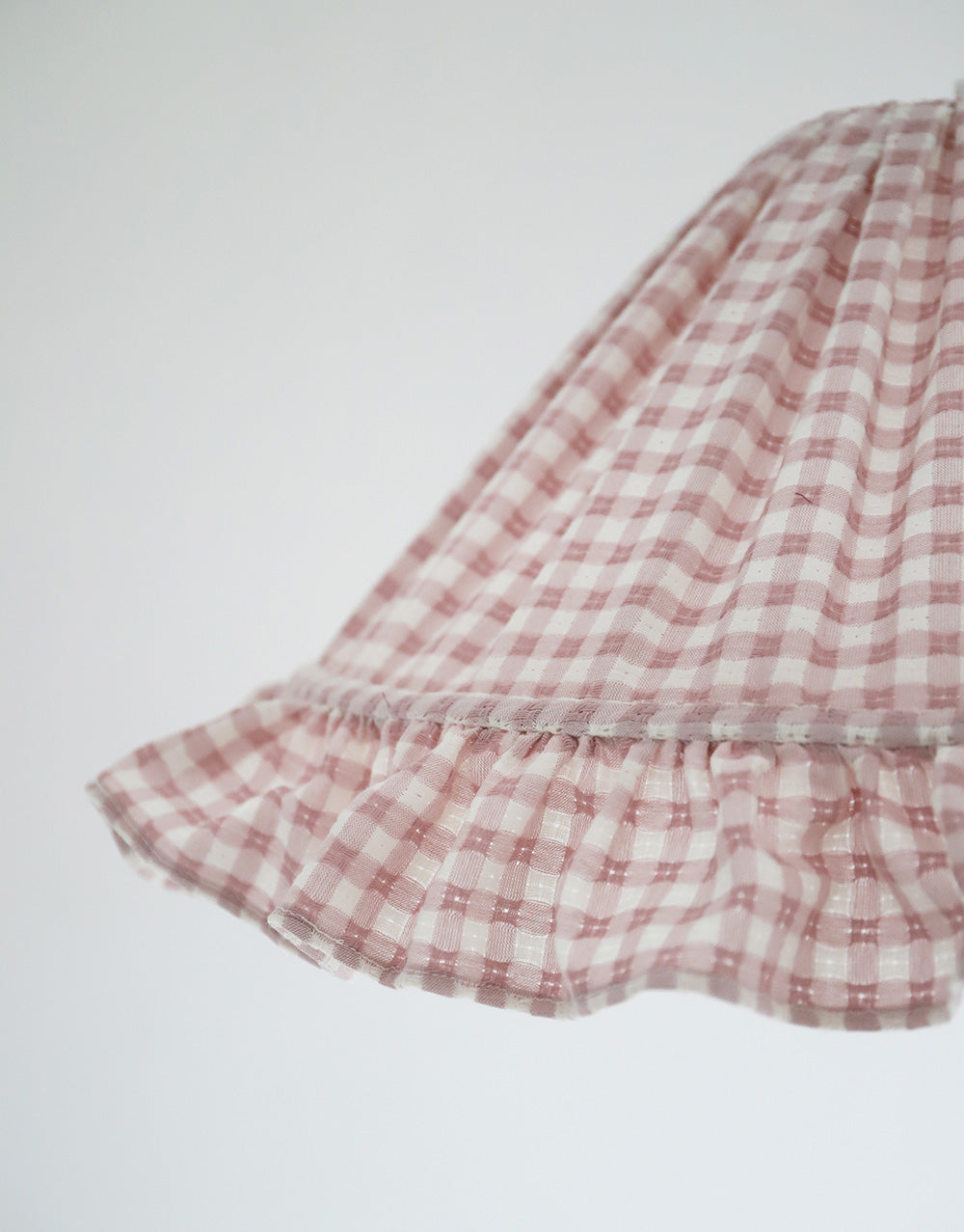 Suspension conique avec volant Emilia "petits carreaux rose"