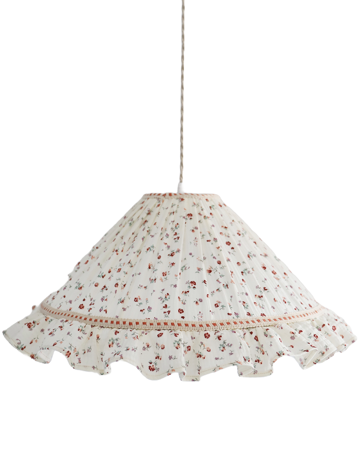 Suspension conique avec volant Emilia "tiny flowers"