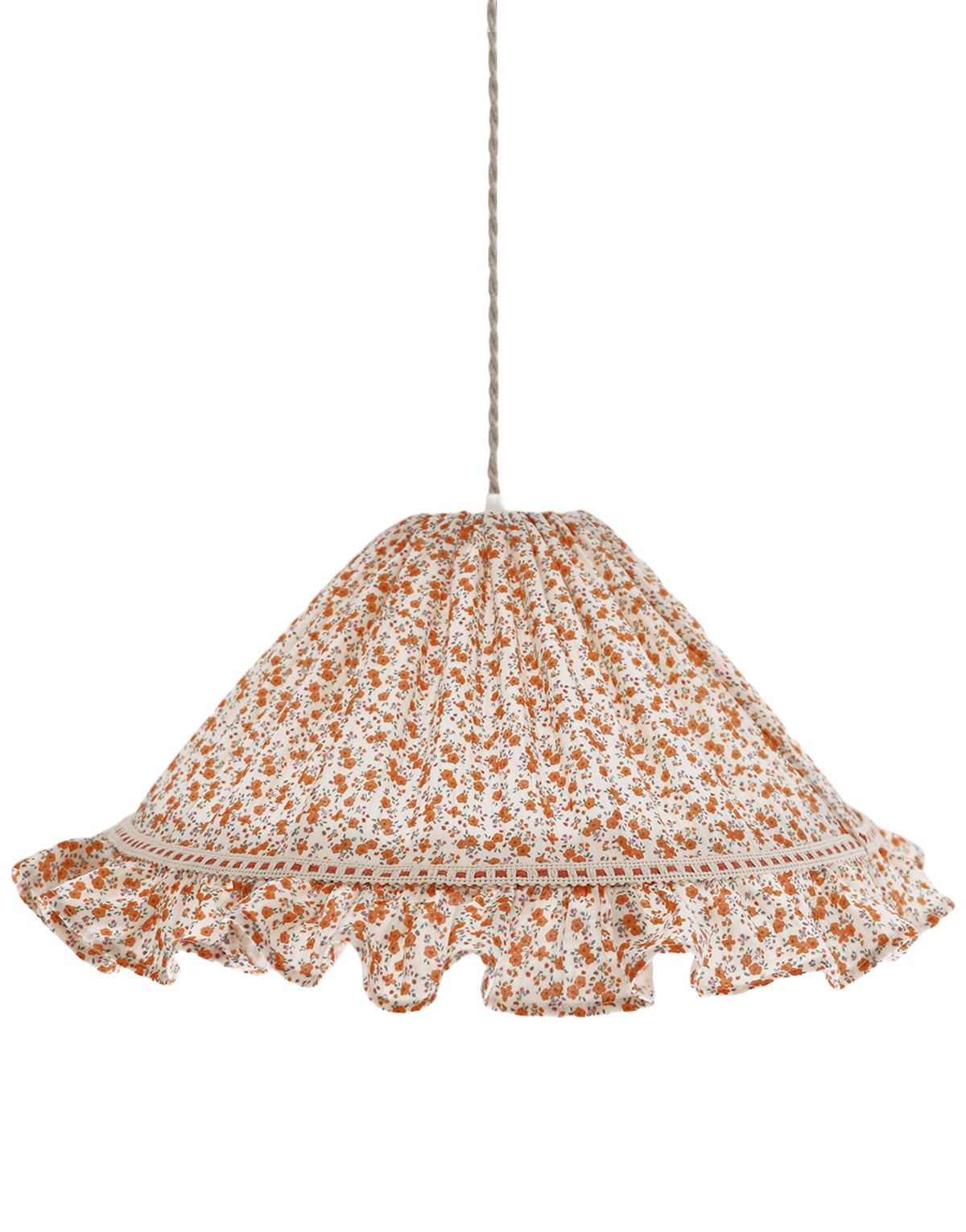 Suspension conique avec volant Emilia "fleurettes"