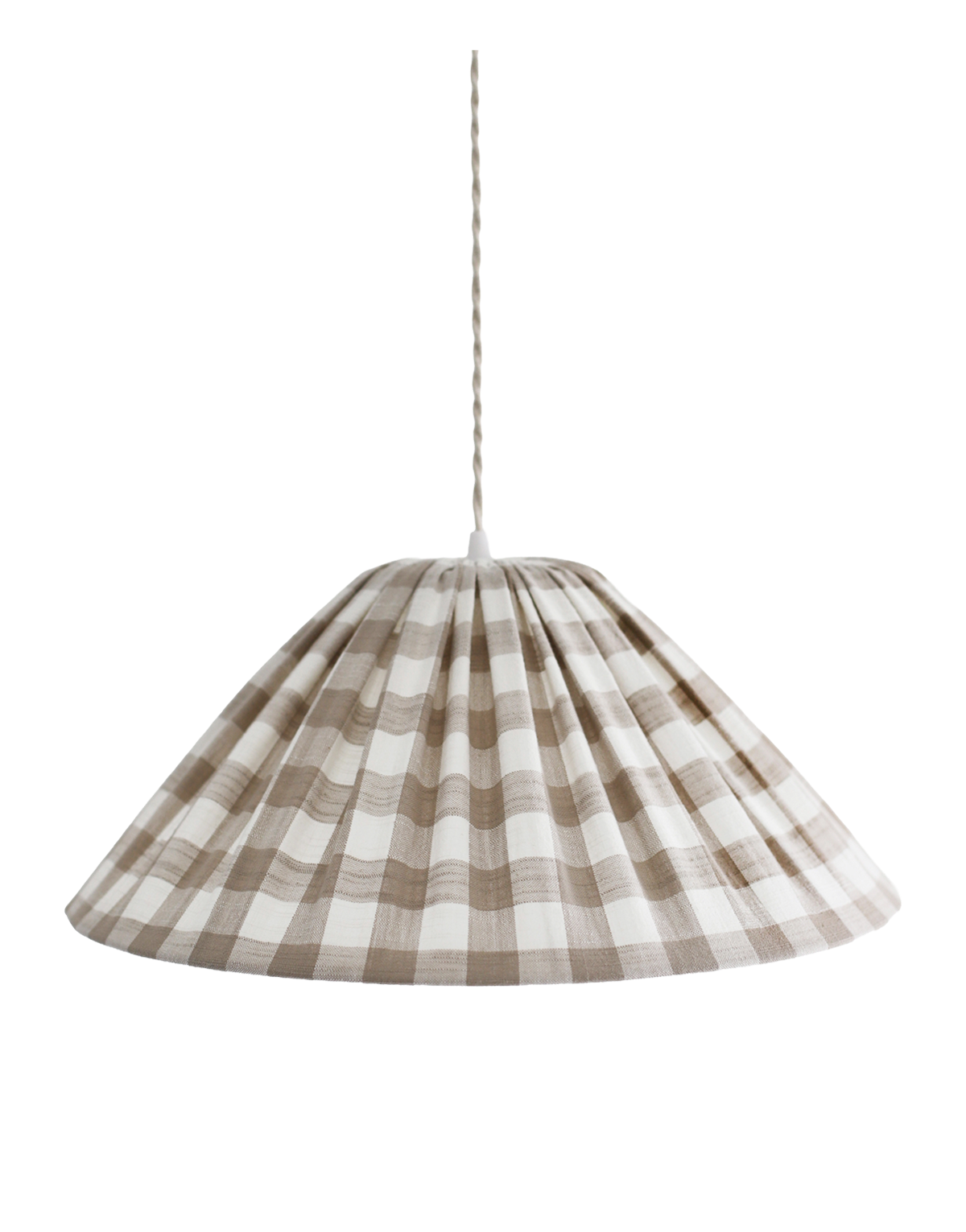 Suspension conique gros carreaux Malala "beige"
