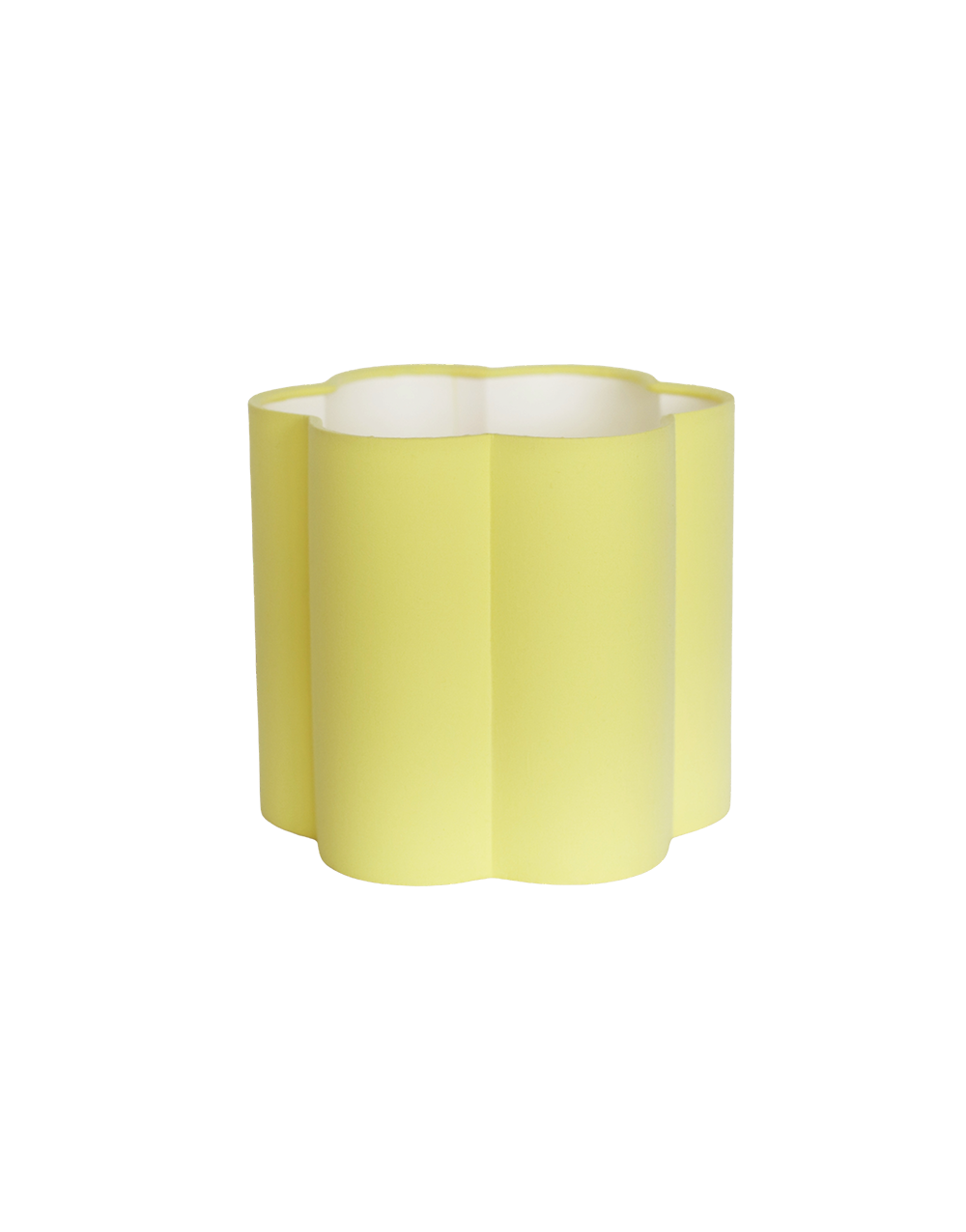 Abat-jour forme fleur uni Flora "Jaune poussin"