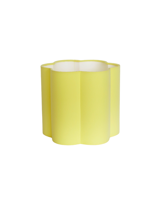 Abat-jour forme fleur uni Flora "Jaune poussin"