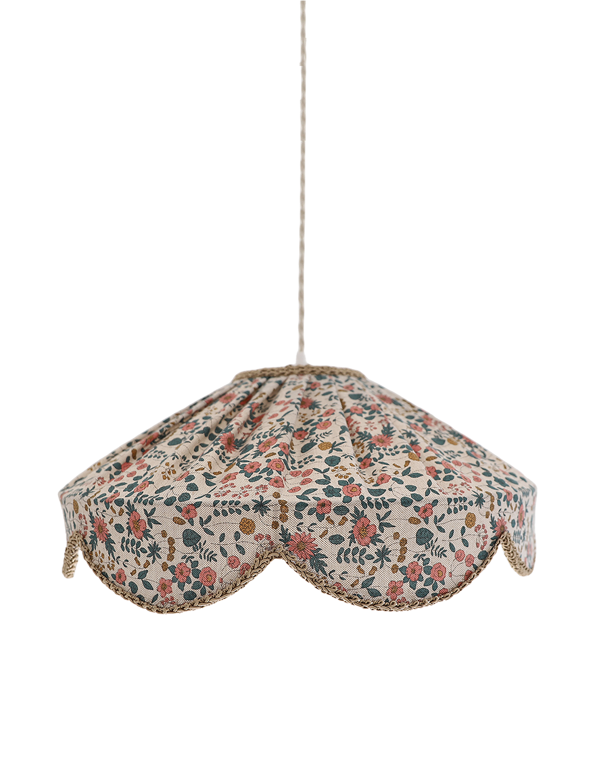 Suspension forme florale Cosette imprimée "english garden"