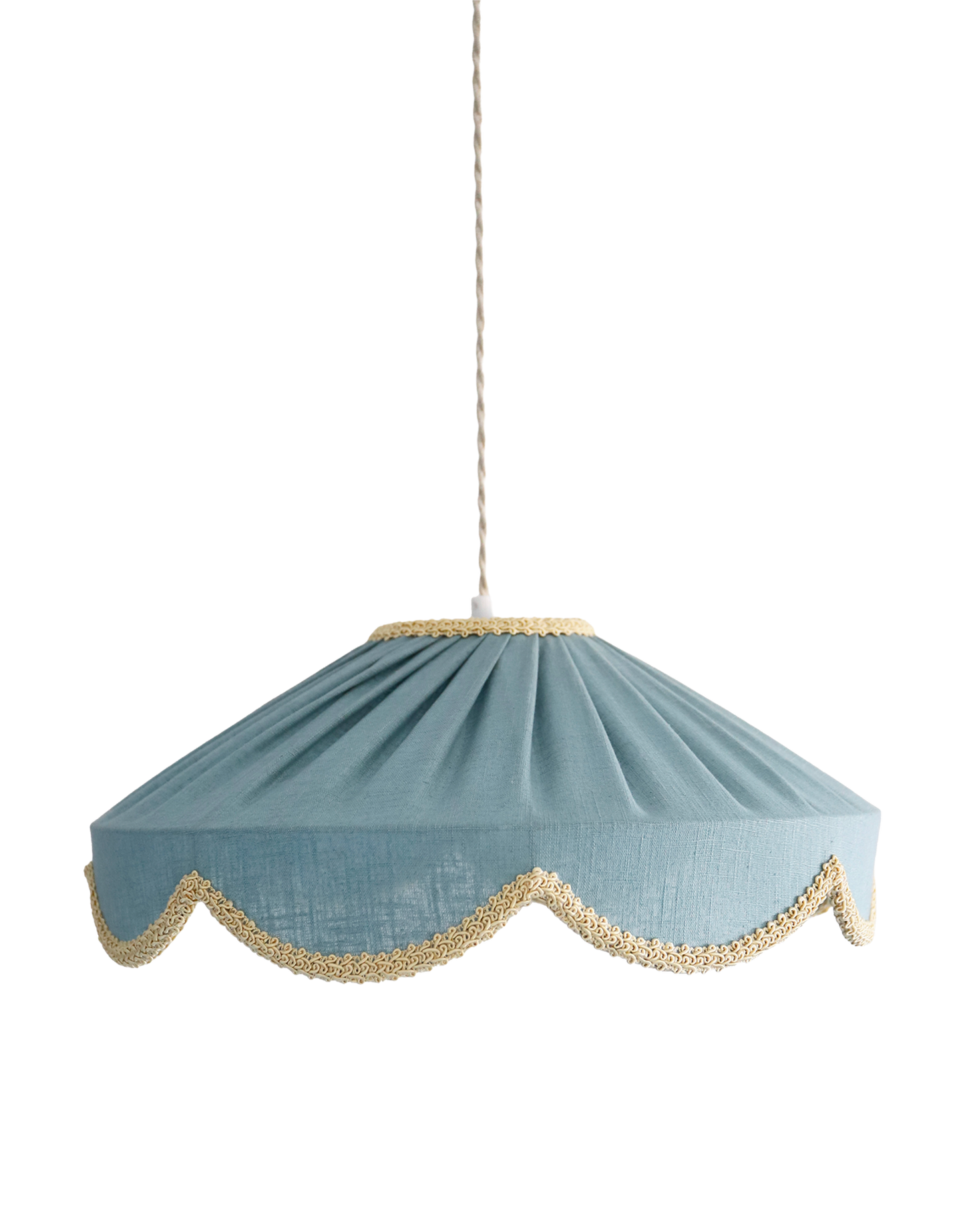 Suspension forme florale unie Cosette "mineral bleu"