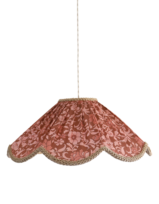 Suspension forme florale imprimée Françoise "auburn flowers"