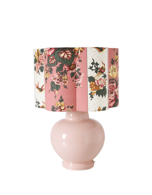 Lampe à poser vintage en céramique rose poudré – Édition unique