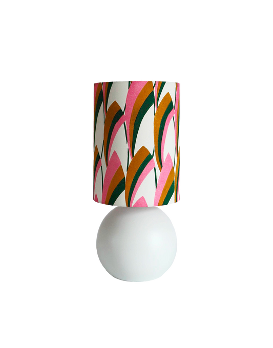 Paire de lampes de chevet vintage abat-jour imprimé