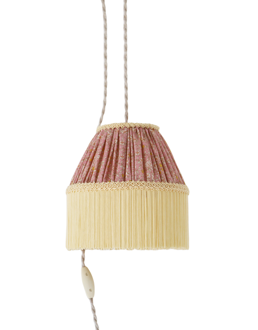 Petite baladeuse vintage, fleurie avec finition franges