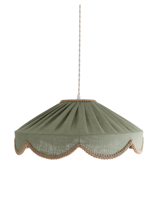 Suspension forme florale unie Cosette "sauge poudré"