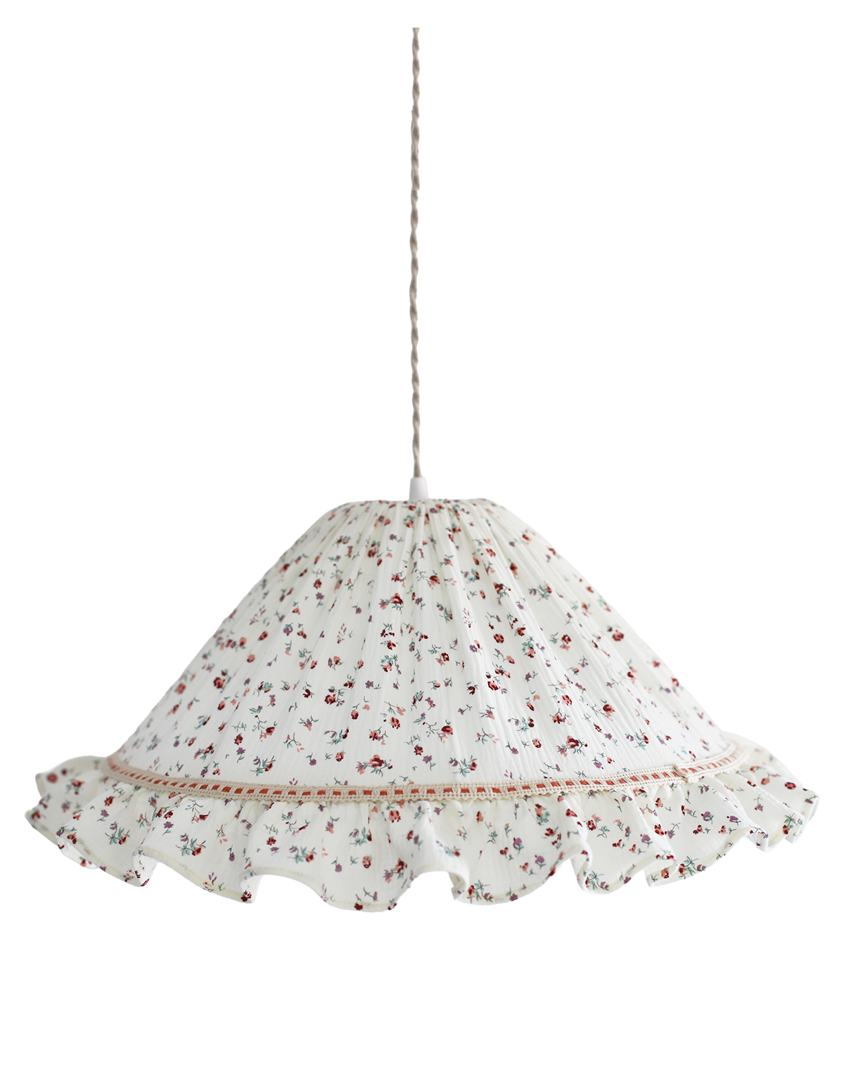 Suspension conique avec volant Emilia "tiny flowers"