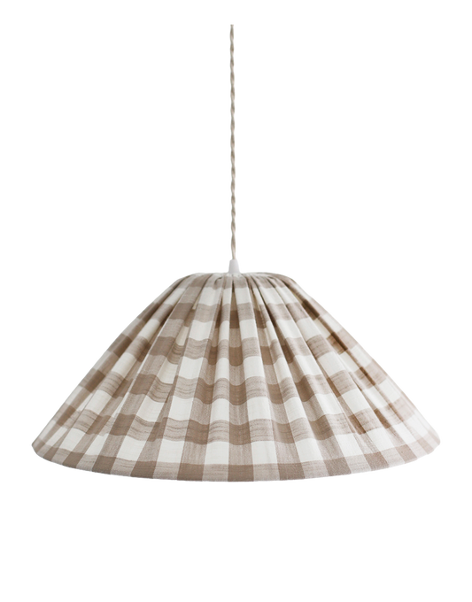 Suspension conique gros carreaux Malala "beige"