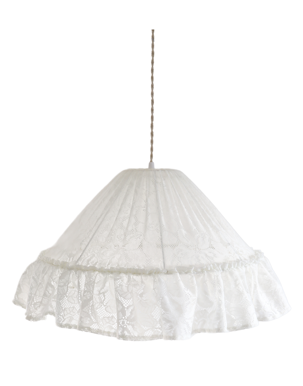 Suspension MARIE ERNESTINE — Dentelle blanche Style vintage