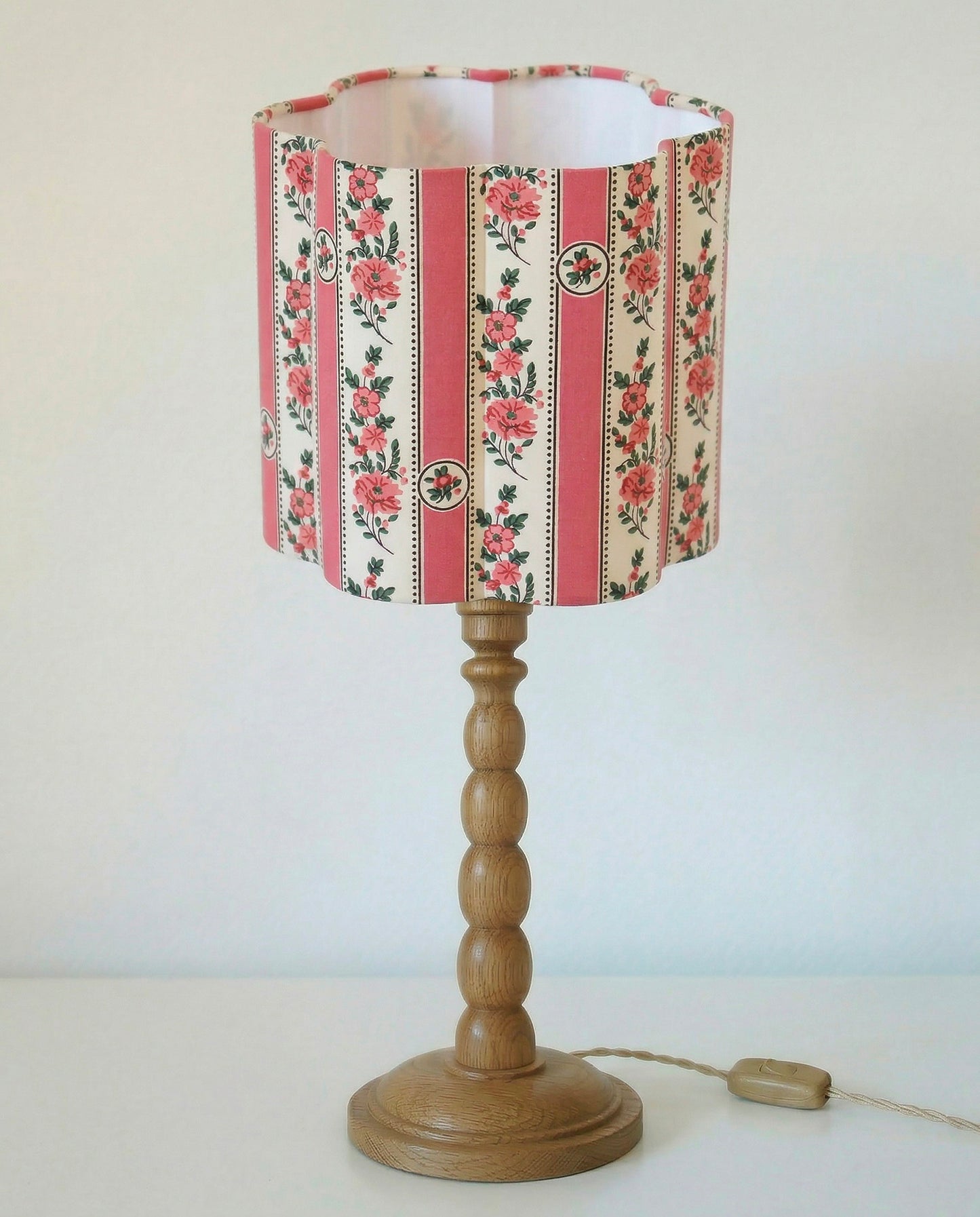 Abat-jour forme fleur Flora "sobremonte rose"